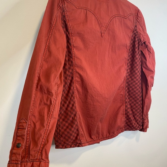 RYAN Michael-Western Yokes Fitted Snap up.contrast check fabric sides Ladies Sm. - Picture 4 of 5